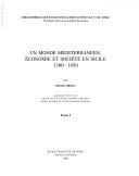 Copertina  Un monde mediterraneen : economie et societe en Sicile : 1300-1450