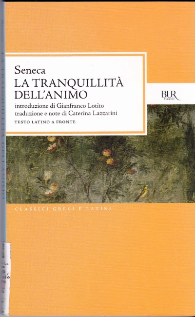 Copertina  La tranquillità dell'animo