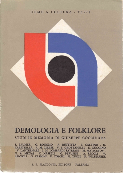 Copertina  Demologia e folklore : studi in memoria di Giuseppe Cocchiara