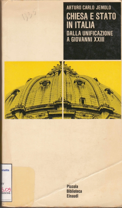 Copertina  Chiesa e stato in Italia dalla unificazione a Giovanni 23.